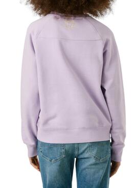 Sweatshirt Pepe Jeans Alison violet pour femme
