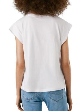 T-shirt Pepe Jeans Aurore blanc pour femme