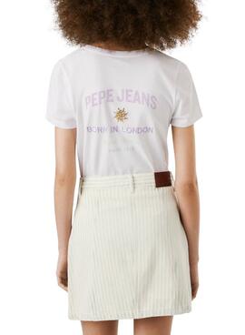 T-shirt Pepe Jeans Amanda blanc pour femme