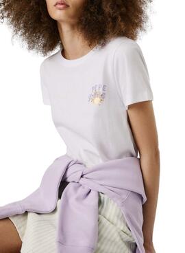 T-shirt Pepe Jeans Amanda blanc pour femme