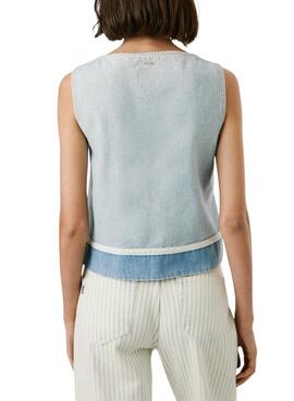 Haut Pepe Jeans Bowie denim pour femme