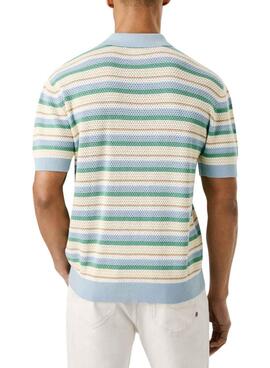 Polo en maille à rayures Pepe Jeans Preston pour homme.