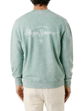 Sweat Pepe Jeans Terrel vert pour homme
