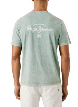 T-shirt Pepe Jeans Terell verte pour homme