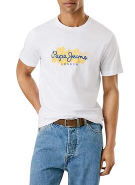 T-shirt Pepe Jeans Milton blanc pour homme