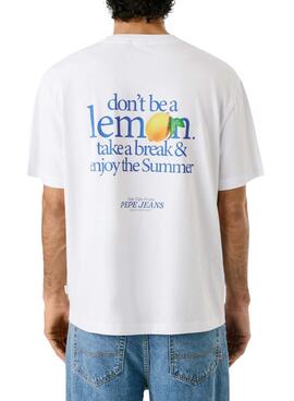 T-shirt Pepe Jeans Tadeo blanc pour homme