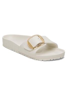 Sandales Birkenstock Madrid Big Buckle blanc pour femme