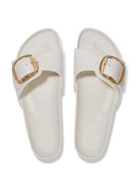 Sandales Birkenstock Madrid Big Buckle blanc pour femme
