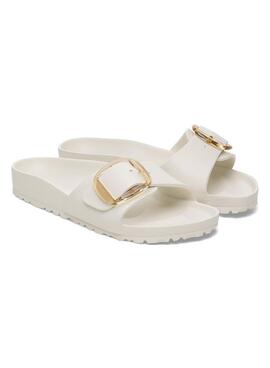 Sandales Birkenstock Madrid Big Buckle blanc pour femme