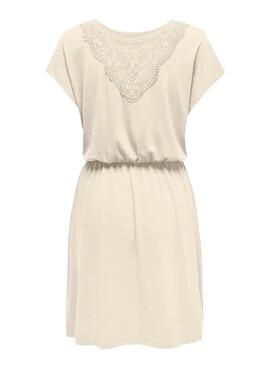Robe Only Freda beige à manches chauve-souris pour femme