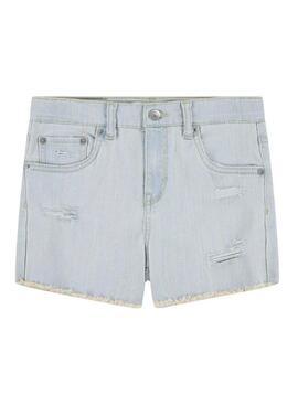 Shorts Levi's en denim clair arc-en-ciel pour fille