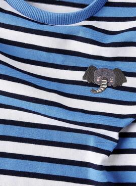 T-shirt Name It Jellan à rayures éléphant pour garçon
