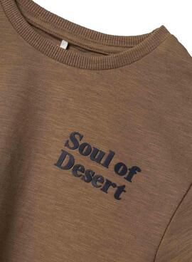 T-shirt Name It Jolal marron pour garçon