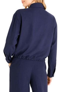 Chemise Naf Naf militaire marine pour femme