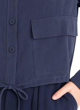 Chemise Naf Naf militaire marine pour femme