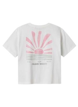 T-shirt Name It Jely blanc pour fille