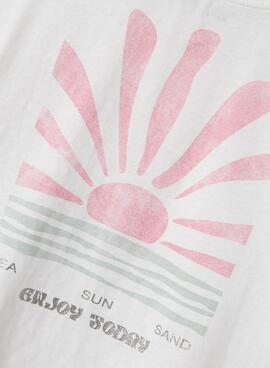 T-shirt Name It Jely blanc pour fille