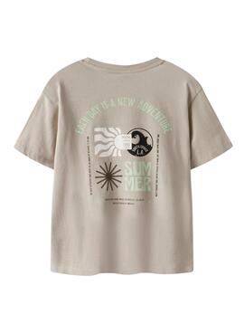 T-shirt Name It Jeano beige pour enfant