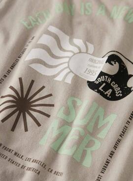 T-shirt Name It Jeano beige pour enfant