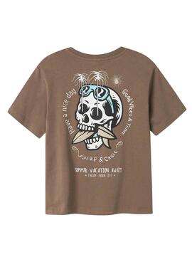 T-shirt Name It Jotim marron pour garçon