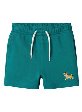 Shorts Name It Janko vert pour garçon