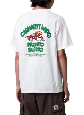 T-shirt Carhartt Pronto blanc pour homme