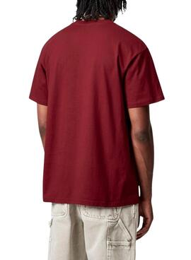 T-shirt Carhartt Chase grenat pour homme