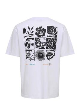 Maillot Only and Sons Tristan Fleurs blanc pour homme