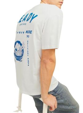 T-shirt Jack and Jones Charge blanc pour homme