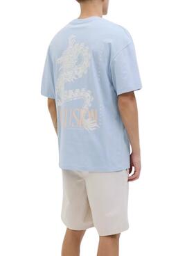 T-shirt Jack and Jones Charge bleue pour homme