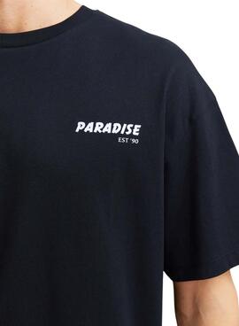 Camiseta Jack and Jones Charge noire pour homme.