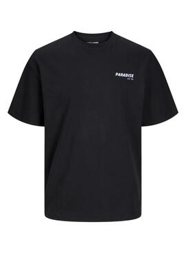 Camiseta Jack and Jones Charge noire pour homme.