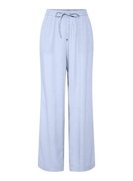 Pantalon Pieces Pia Wide bleu pour femme