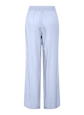 Pantalon Pieces Pia Wide bleu pour femme