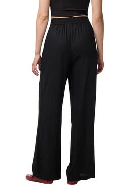 Pantalon Pieces Pia Wide noir pour femme