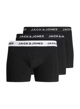 Paquet de boxer Jack and Jones Solid noir pour homme