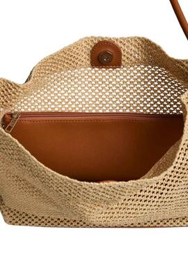 Sac Pieces Fikka en rafia pour femme.