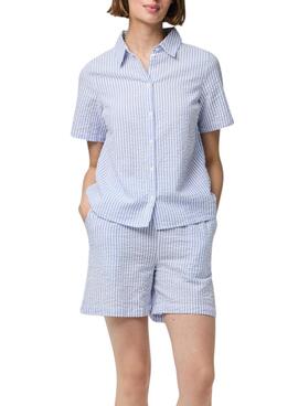 Chemise Pieces Sally bleue pour femme