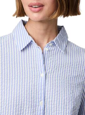 Chemise Pieces Sally bleue pour femme