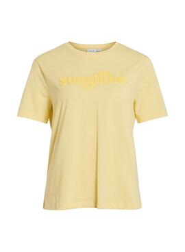 T-shirt Vila Visybil jaune pour femme
