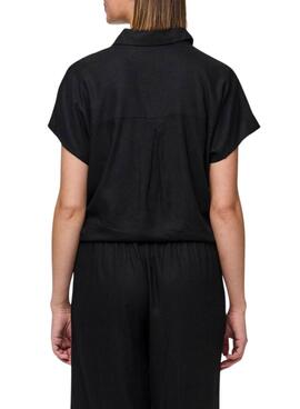Chemise Pieces Pia noire pour femme
