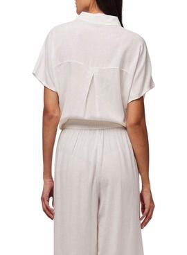 Chemise Pieces Pia blanc pour femme