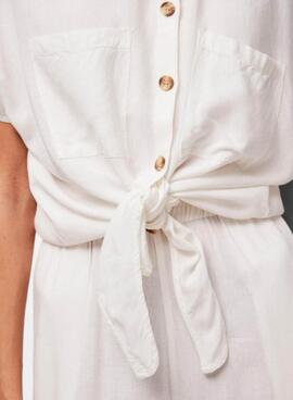 Chemise Pieces Pia blanc pour femme