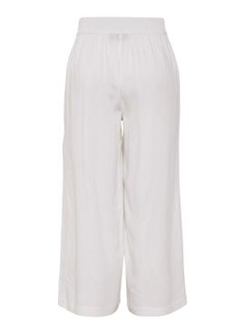 Pantalon Pieces Pia blanc pour femme