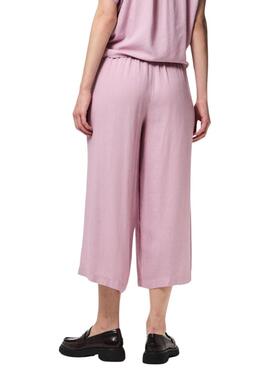 Pantalon Pieces Pia rose pour femme