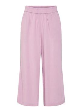 Pantalon Pieces Pia rose pour femme