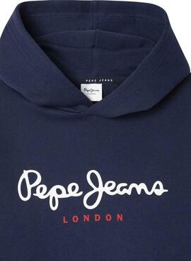 Sweatshirt Pepe Jeans Art Hoodie bleu pour enfant