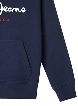 Sweatshirt Pepe Jeans Art Hoodie bleu pour enfant