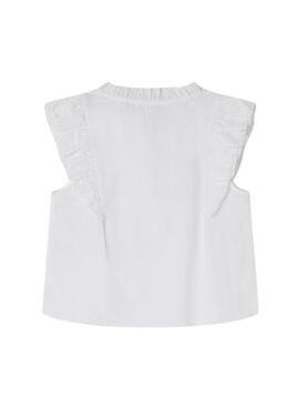 Blouse Pepe Jeans Monica blanc pour fille