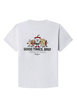 T-shirt Pepe Jeans Finley blanc pour garçon